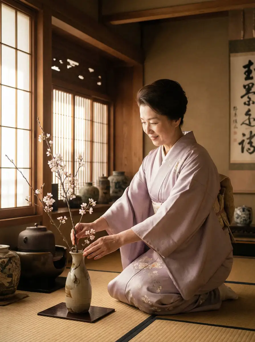一位优雅的 芳芳的性幸福生活18 章 在和室中插花